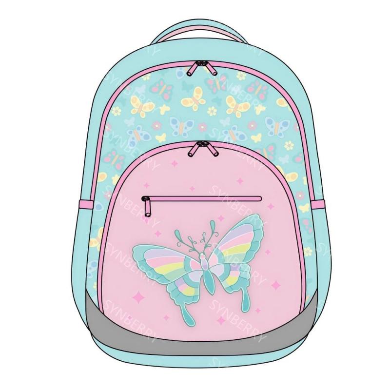 Magical Butterfly Pastel Kids Backpack Design