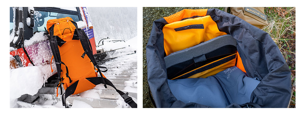 Arc'teryx Alpha AR 35 Backpack Back Display and Integrated Pad Display