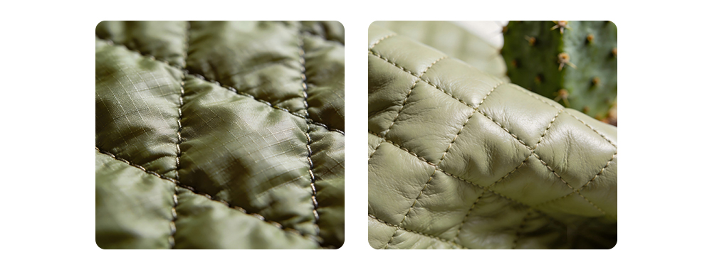 RPET Quilting vs Plant based Leather Quilting
