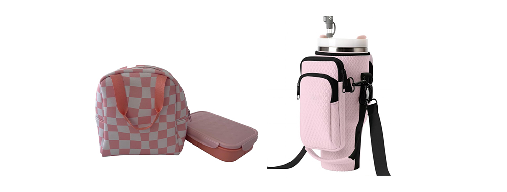Picture display of chloroprene rubber lunch bag and cup cover Picture display of chloroprene rubber lunch bag and cup cover